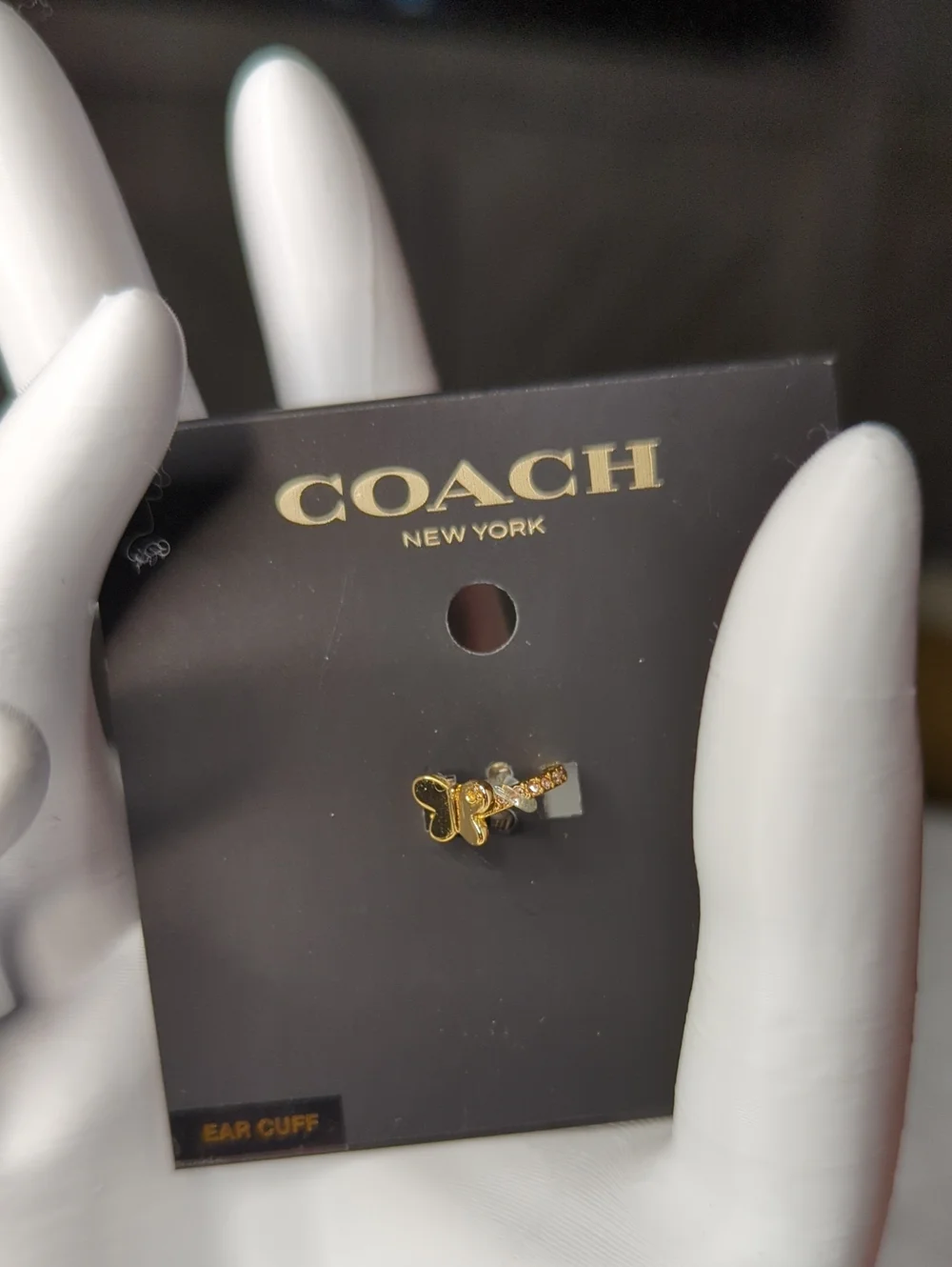 Coach Gold Butterfly Ear Cuff Accent - Picture 1 of 4